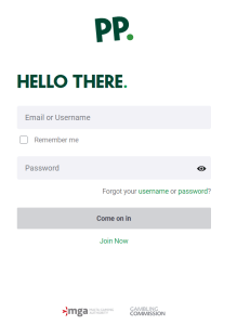 Login paddy Power